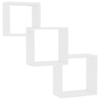 vidaXL Cube Wandregale Weiß 68x15x68 cm Holzwerkstoff