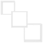 vidaXL Cube Wandregale Weiß 68x15x68 cm Holzwerkstoff