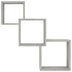 vidaXL Würfel-Wandregale Betongrau 68x15x68 cm Holzwerkstoff
