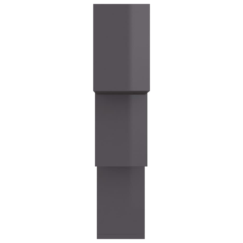 vidaXL Cube Wandregale Hochglanz-Schwarz 68x15x68 cm Holzwerkstoff