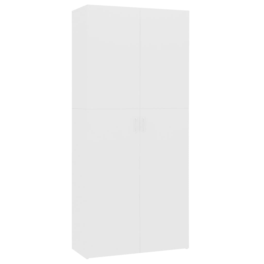 vidaXL Schuhschrank Weiß 80x35,5x180 cm Holzwerkstoff