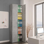 vidaXL Büroschrank Betongrau 60x32x190 cm Holzwerkstoff