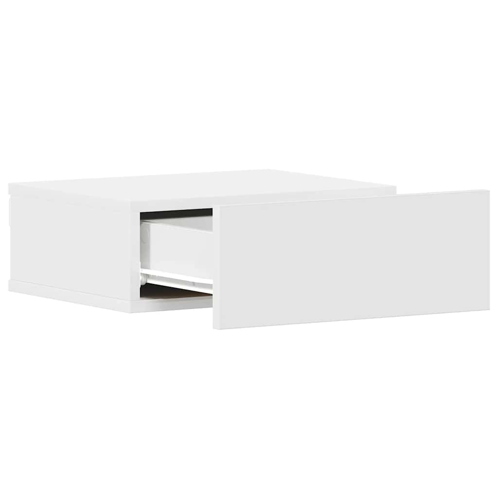 vidaXL Hängender Nachttisch Weiß 40x30x15 cm Holzwerkstoff