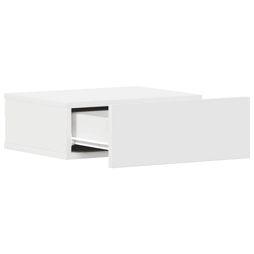 vidaXL Hängende Nachttische 2 Stk. Weiß 40x30x15 cm Holzwerkstoff