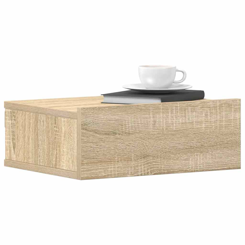 vidaXL Hängender Nachttisch Sonoma-Eiche 40x30x15 cm Holzwerkstoff