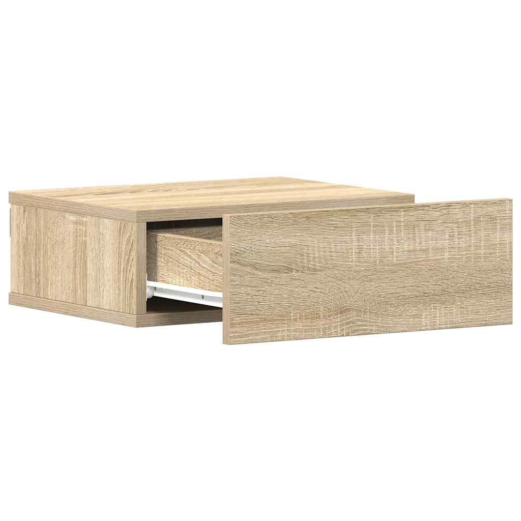 vidaXL Hängender Nachttisch Sonoma-Eiche 40x30x15 cm Holzwerkstoff