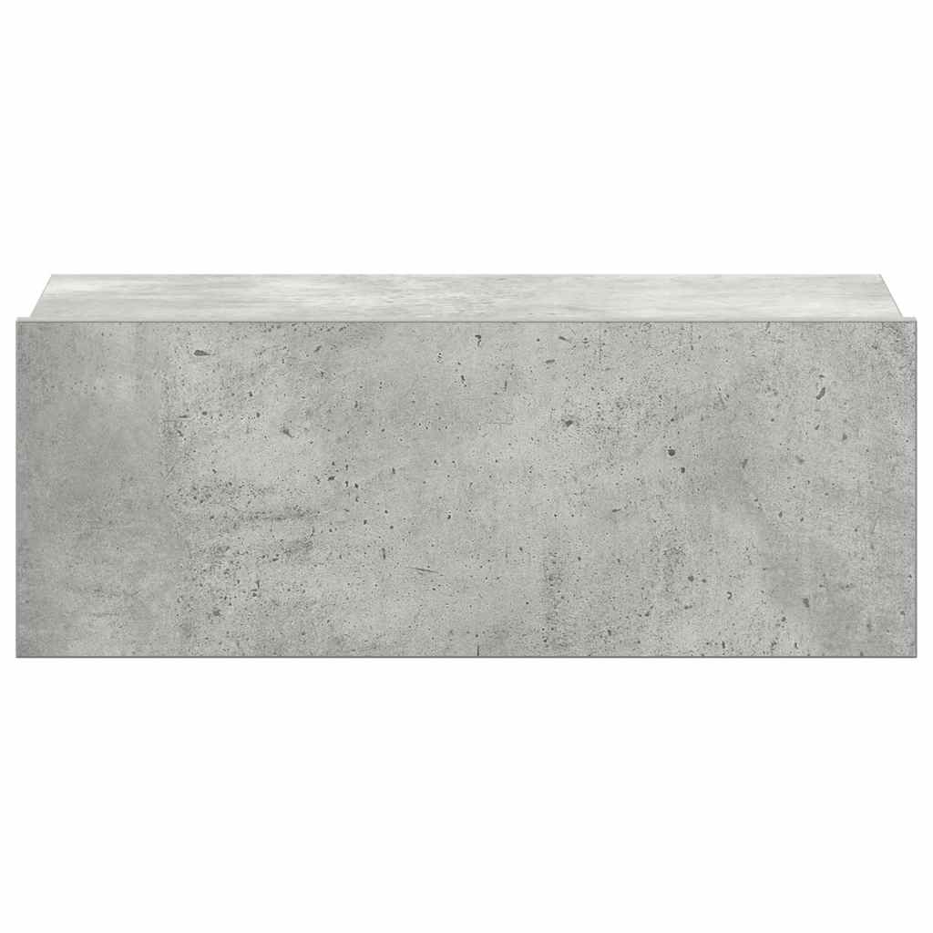 vidaXL Hängender Nachttisch Betongrau 40x30x15 cm Holzwerkstoff