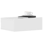 vidaXL Hängende Nachttische 2 Stk. Hochglanz-Weiß 40x30x15 cm