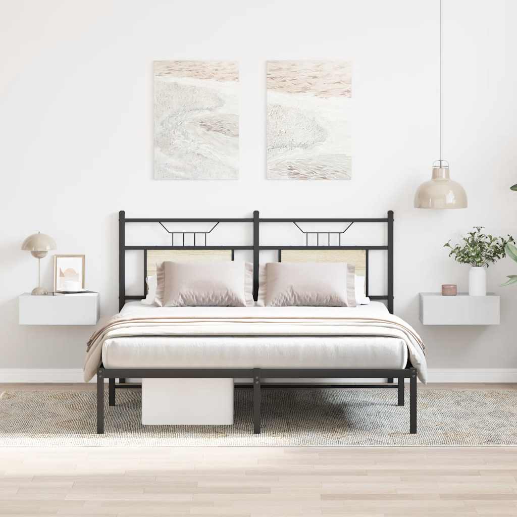 vidaXL Hängende Nachttische 2 Stk. Hochglanz-Weiß 40x30x15 cm