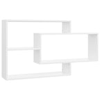 vidaXL Wandregale Weiß 104x20x58,5 cm Holzwerkstoff