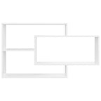 vidaXL Wandregale Weiß 104x20x58,5 cm Holzwerkstoff