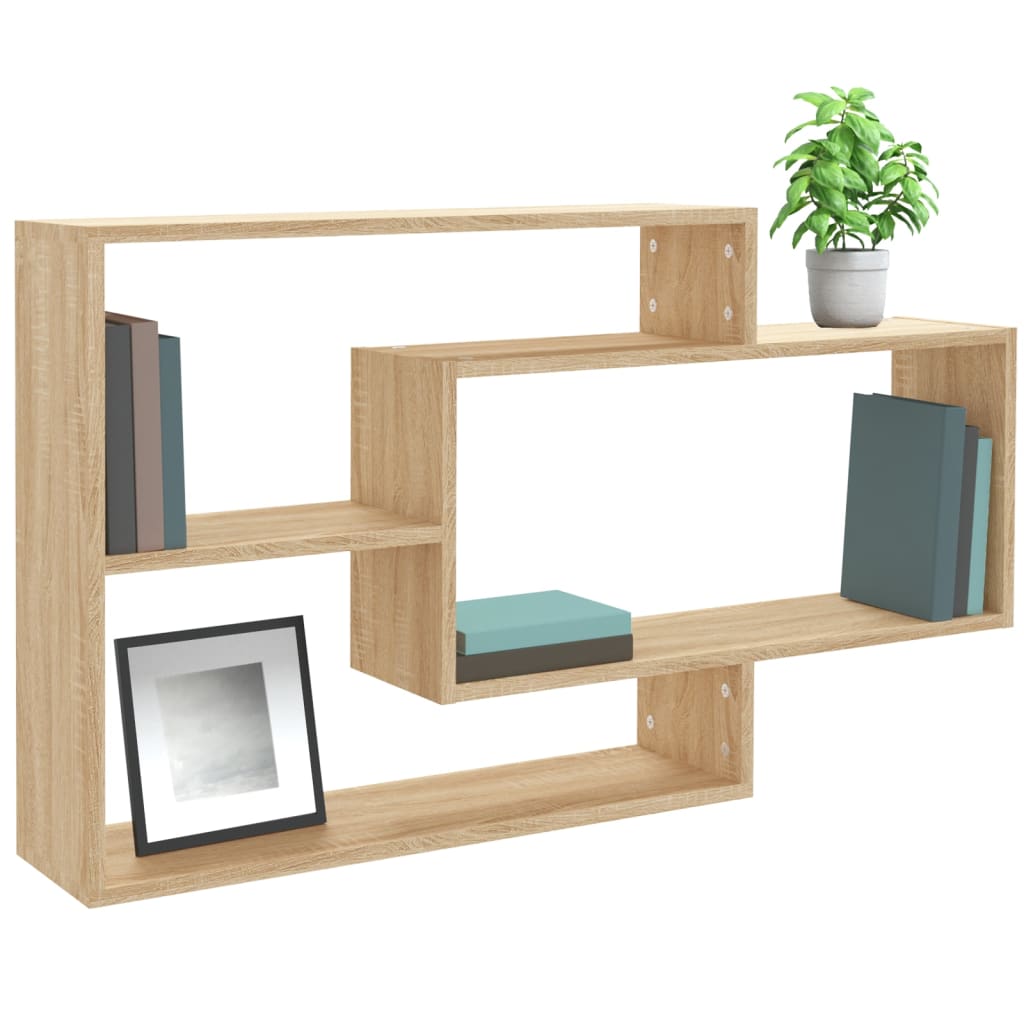 vidaXL Wandregale Sonoma-Eiche 104x20x58,5 cm Holzwerkstoff