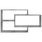 vidaXL Wandregale Betongrau 104x20x58,5 cm Holzwerkstoff