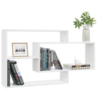 vidaXL Wandregale Hochglanz-Weiß 104x20x58,5 cm Holzwerkstoff