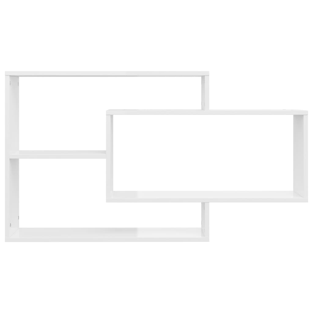 vidaXL Wandregale Hochglanz-Weiß 104x20x58,5 cm Holzwerkstoff