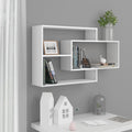 vidaXL Wandregale Hochglanz-Weiß 104x20x58,5 cm Holzwerkstoff
