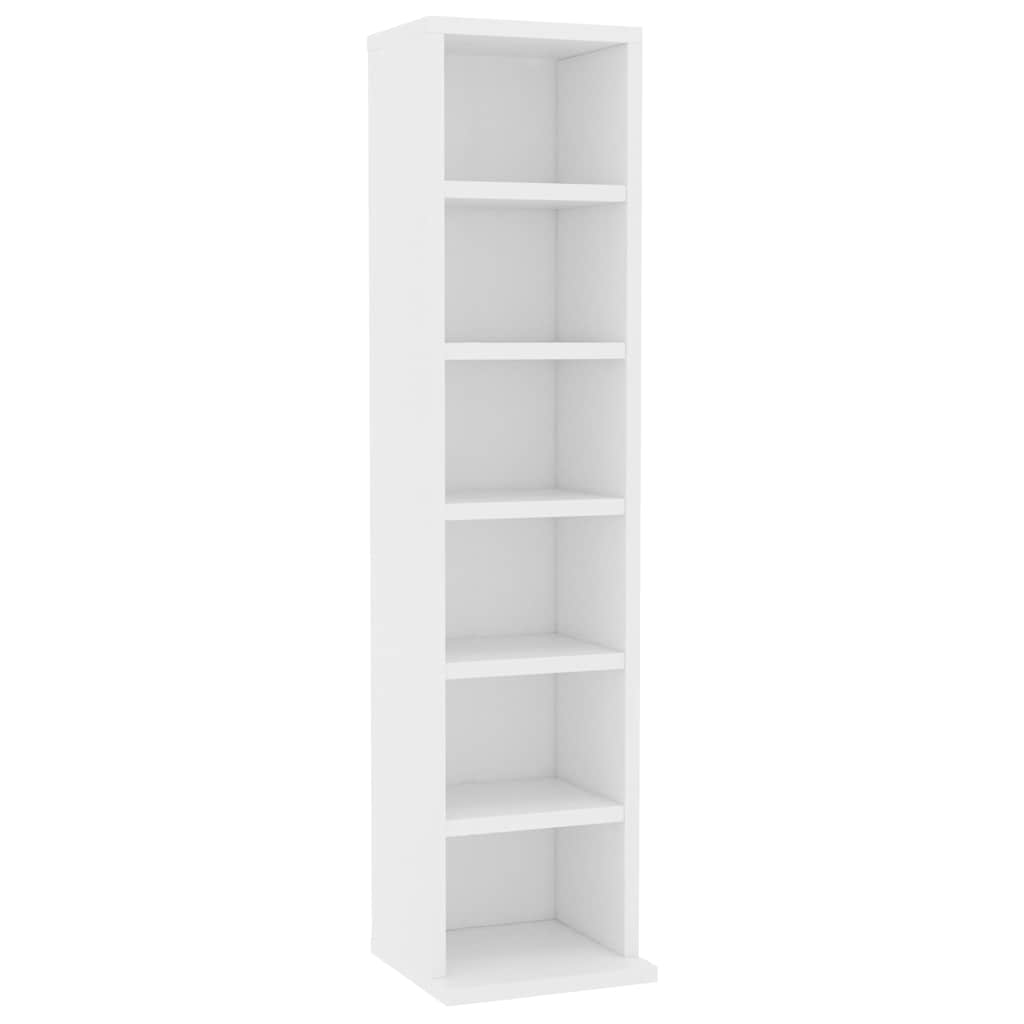vidaXL CD-Schrank Weiß 21x20x88 cm Holzwerkstoff
