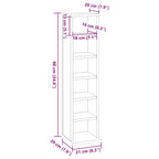 vidaXL CD-Schrank Weiß 21x20x88 cm Holzwerkstoff