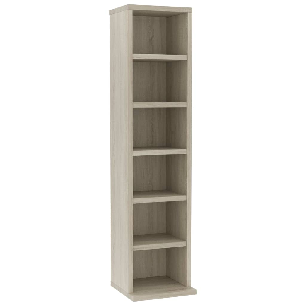 vidaXL CD-Schrank Sonoma-Eiche 21x20x88 cm Holzwerkstoff