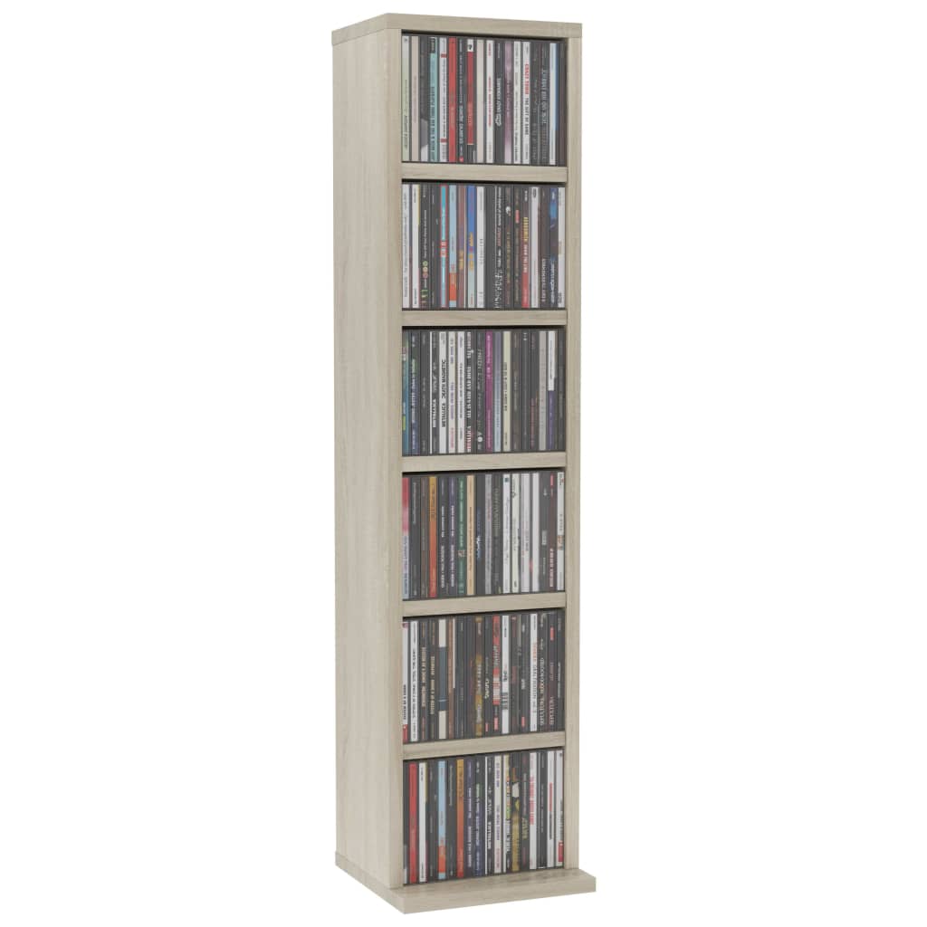 vidaXL CD-Schrank Sonoma-Eiche 21x20x88 cm Holzwerkstoff