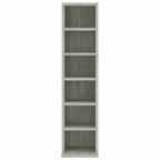 vidaXL CD-Schrank Betongrau 21x20x88 cm Holzwerkstoff
