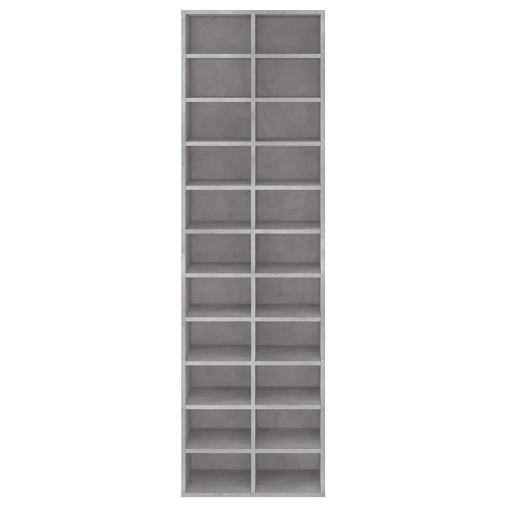 vidaXL Schuhschrank Betongrau 54x34x183 cm Holzwerkstoff