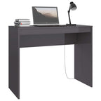 vidaXL Schreibtisch Hochglanz-Grau 90x40x72 cm Holzwerkstoff
