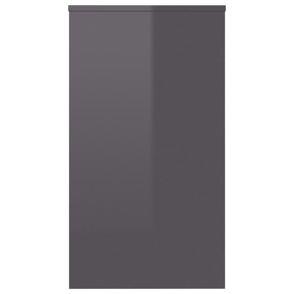 vidaXL Schreibtisch Hochglanz-Grau 90x40x72 cm Holzwerkstoff