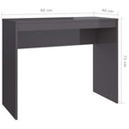 vidaXL Schreibtisch Hochglanz-Grau 90x40x72 cm Holzwerkstoff