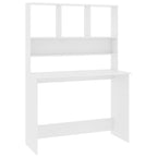 vidaXL Schreibtisch mit Regalen Weiß 110x45x157 cm Holzwerkstoff