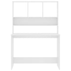 vidaXL Schreibtisch mit Regalen Weiß 110x45x157 cm Holzwerkstoff