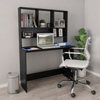 vidaXL Schreibtisch mit Regalen Weiß 110x45x157 cm Holzwerkstoff