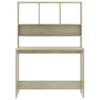 vidaXL Schreibtisch mit Regalen Sonoma-Eiche 110x45x157 cm