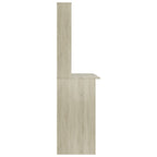 vidaXL Schreibtisch mit Regalen Sonoma-Eiche 110x45x157 cm