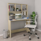 vidaXL Schreibtisch mit Regalen Sonoma-Eiche 110x45x157 cm