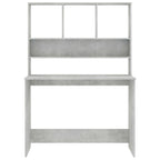 vidaXL Schreibtisch mit Regalen Betongrau 110x45x157 cm Holzwerkstoff