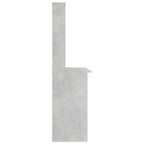 vidaXL Schreibtisch mit Regalen Betongrau 110x45x157 cm Holzwerkstoff