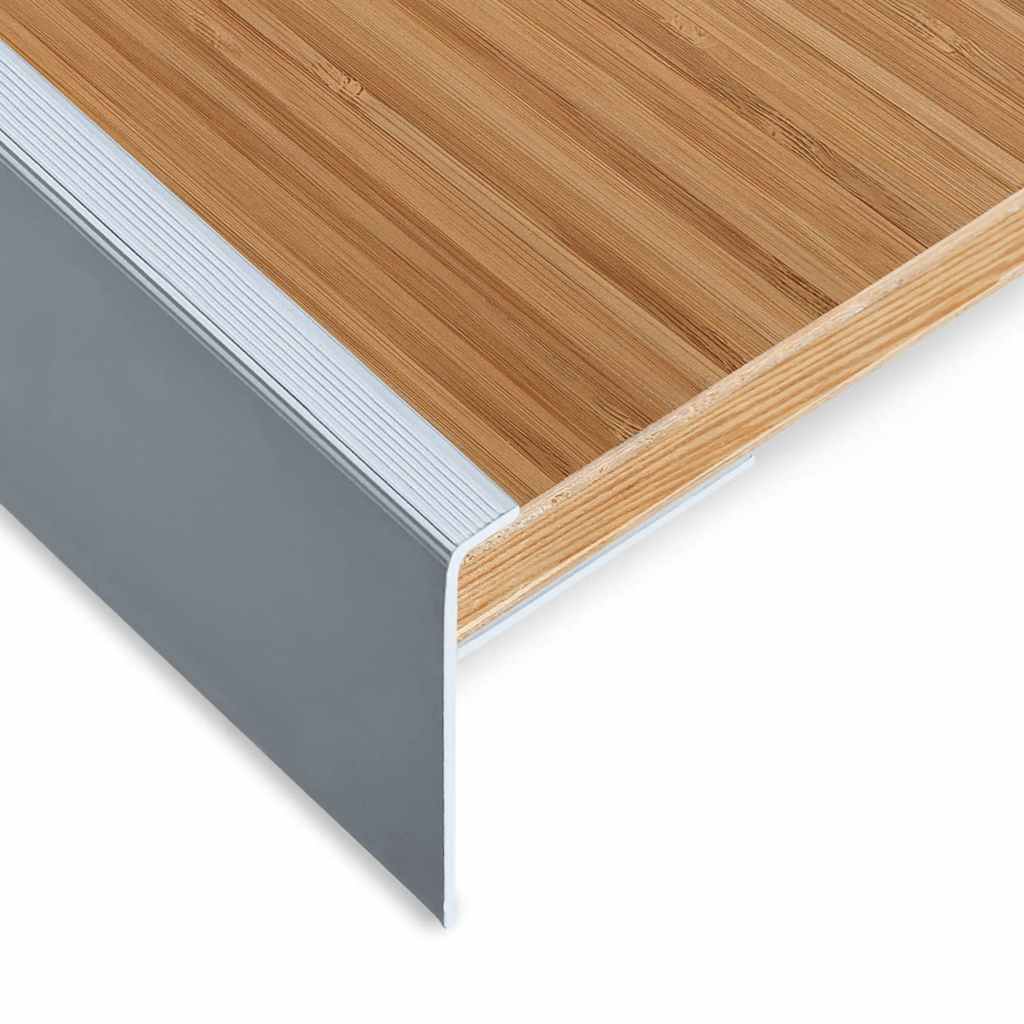 vidaXL Treppenkanten in F-Form 15 Stk. Aluminium 90 cm Silbern