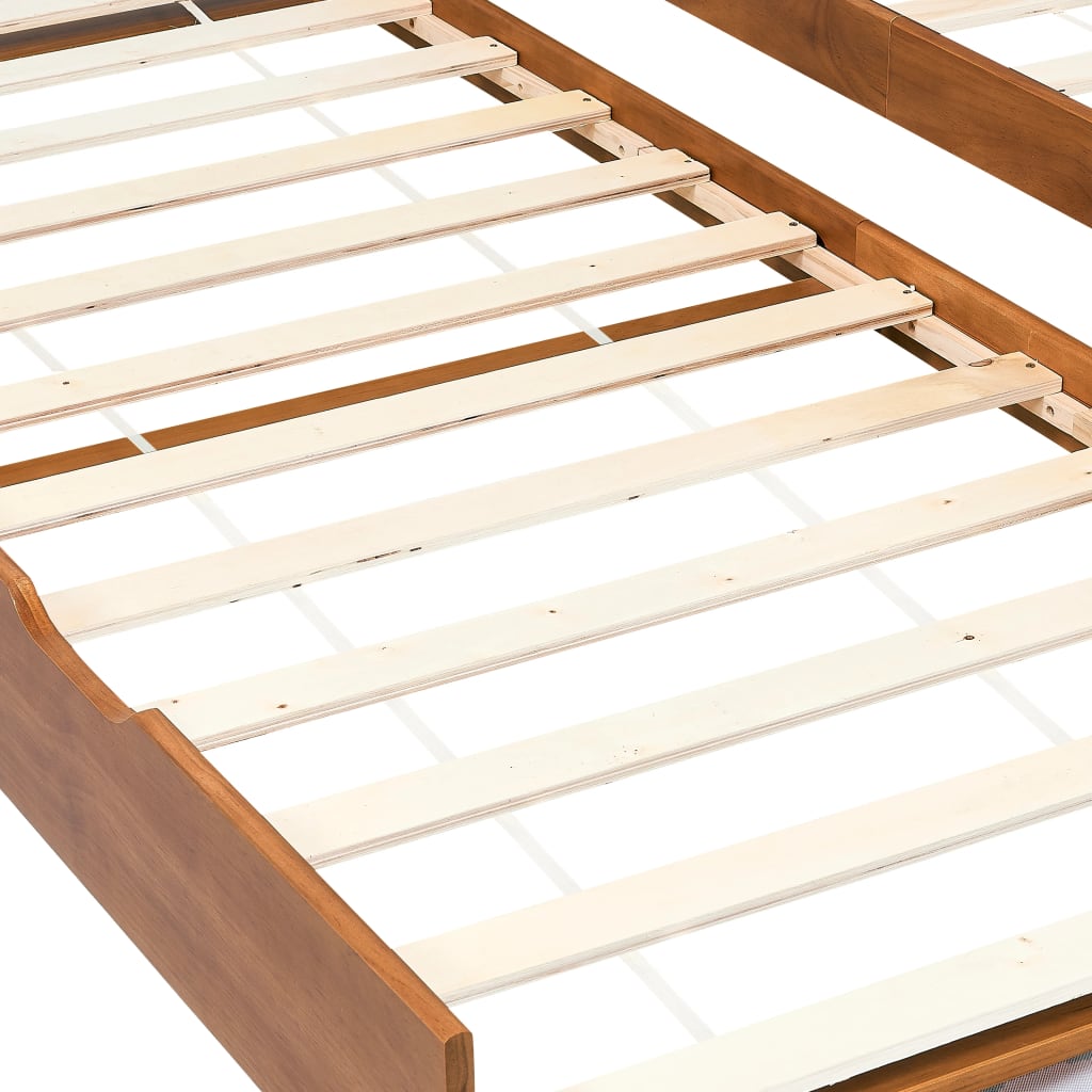 vidaXL Ausziehsofa Bettgestell Honigbraun Kiefernholz 90×200 cm