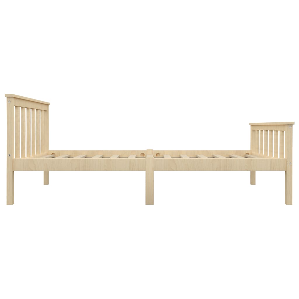 vidaXL Massivholzbett Helles Holz Kiefernholz 100x200 cm