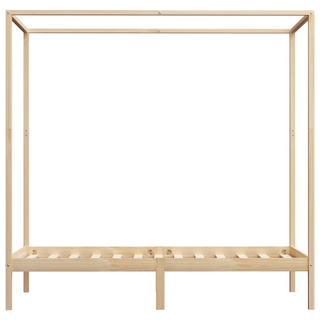 vidaXL Himmelbett-Gestell Massivholz Kiefer 100 x 200 cm
