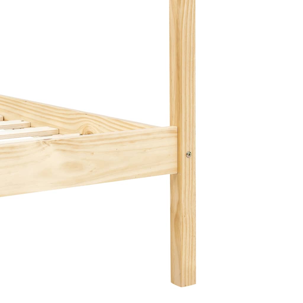 vidaXL Himmelbett-Gestell Massivholz Kiefer 100 x 200 cm