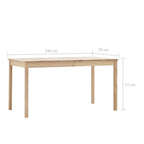 vidaXL Esstisch 140 x 70 x 73 cm Kiefernholz