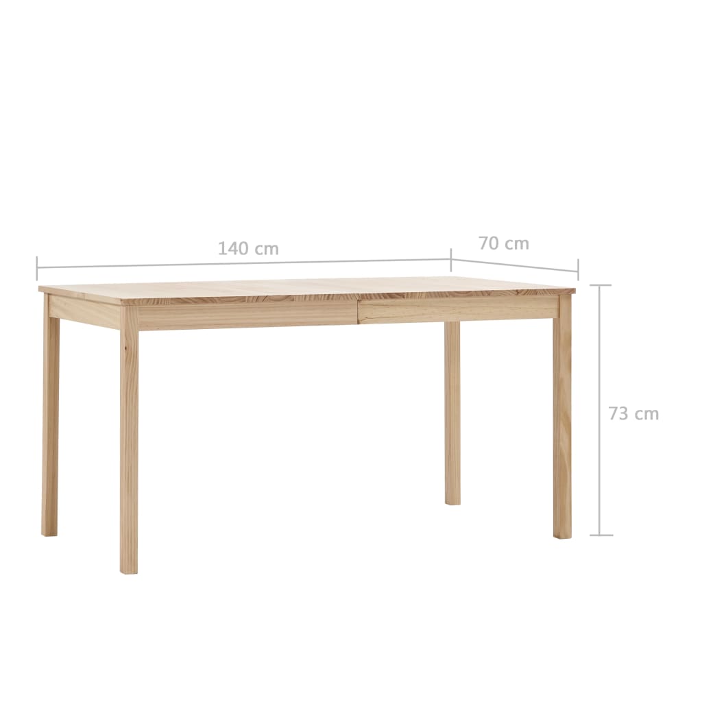 vidaXL Esstisch 140 x 70 x 73 cm Kiefernholz
