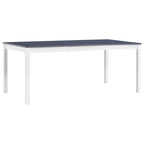 vidaXL Esstisch Weiß und Grau 180 x 90 x 73 cm Kiefernholz