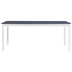 vidaXL Esstisch Weiß und Grau 180 x 90 x 73 cm Kiefernholz