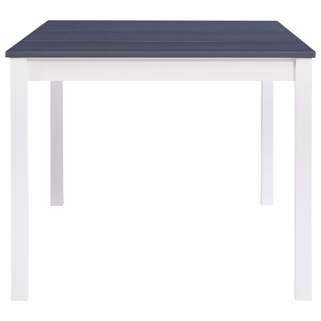 vidaXL Esstisch Weiß und Grau 180 x 90 x 73 cm Kiefernholz