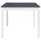 vidaXL Esstisch Weiß und Grau 180 x 90 x 73 cm Kiefernholz