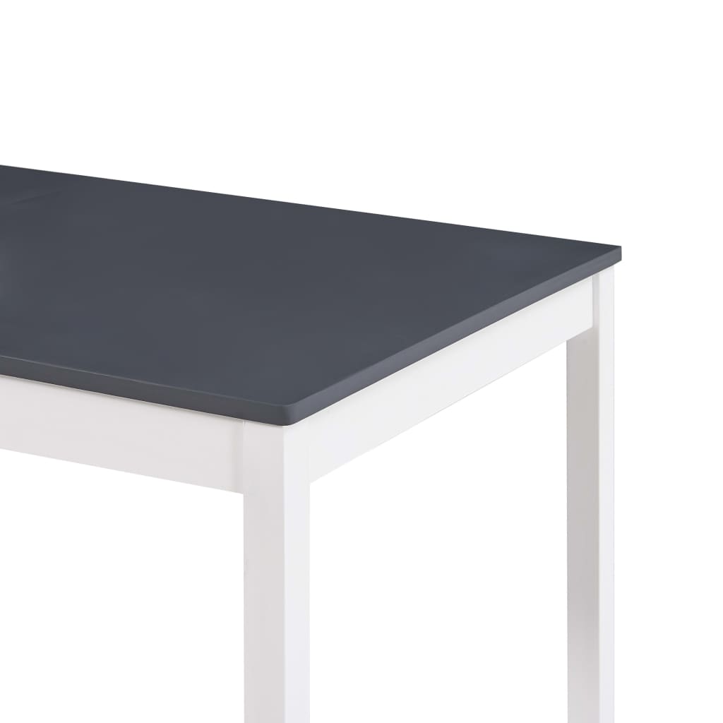 vidaXL Esstisch Weiß und Grau 180 x 90 x 73 cm Kiefernholz
