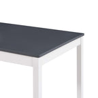 vidaXL Esstisch Weiß und Grau 180 x 90 x 73 cm Kiefernholz